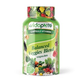 MYVIDAPURE Balanced Veggies Blends – Whole Natural Food – Superfood! – Non-GMO – Vegan Friendly