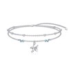 Dorunmo Starfish Anklets for Women Sterling Silver Layered Anklet Beach