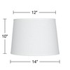 Hardback Tapered Drum Lamp Shade White Medium 12" Top x