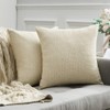 Miulee Pack of 2 Linen-Look Home Decorative Cushion Covers with
