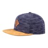 Djinns Melange Pique 6P Snapback Cap, navy