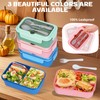 SENBSLAN Lunch Box,1200ml Leakproof Bento Lunch Box,Food Container with 3