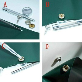 WedDecor Canvas Snap Fastener Snap Button Navy Brass Nut and Screw Set for Leather Tarpaulin Perlover Clothes DIY Kit Handbags - Black 15mm 10pcs