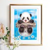 SYMON Cross Stitch Kit Panda Swing 11ct Canvas Cross Stitch