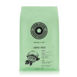 For Five Coffee Roasters - Roasted In NYC - Costa Rica Monte Crisol Light Roast (Origin:Sanriago, Costa Rica), Ground 12 oz