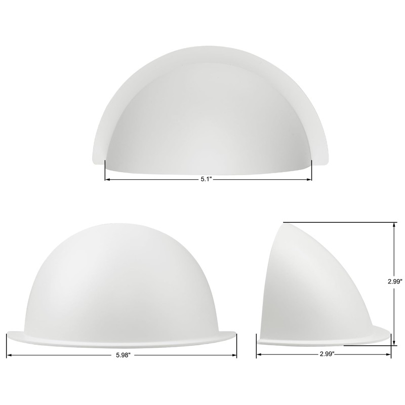 Abeicy 4 Packs Translucent Half Shades for Recessed Light Covers,