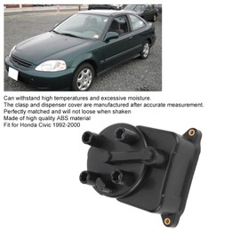 Cocoarm Verteilerdeckelabdeckung 30102PT2026 Schwarzes ABS-Hochtemperaturwiderstand OE -PT2-026 mit Schrauben für Modelle 1992-2000