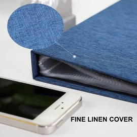 Vienrose Small Photo Album 5x7 Photos, 2 Pack Linen Cover Mini Photo Book, 26-Page Holds 52 Pictures, Artwork or Postcards Storage