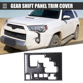 X AUTOHAUX Auto Gear Shift Panel Trim Cover, Interior Decoration Accessories Trim Cover, for Toyota 4Runner 2010-2020, Carbon Fiber & Crystal Epoxy, Black