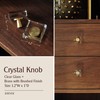 JEREVER 6 Pack Glass Crystal Knobs Brass Drawer Pull Cabinet