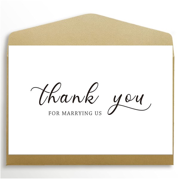 Wedding Card to Officiant, Thank You for Marrying Us, Thank You Card for Priest, Minister, Judge, Pastor
