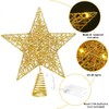 Christmas Star Tree Topper, Warm Star Lighted Xmas Tree Toppers