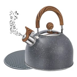 teteras Tetera Silbadora De Acero Inoxidable Con Tapa, 2.5l