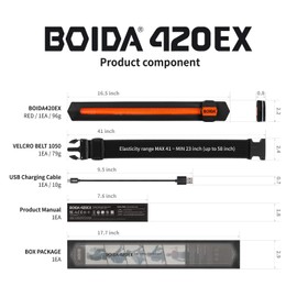 BUBO BOIDA Premium Visual Signal LED Belt 1pcs - LED Reflective Running Light Belt | Reflective Running Walking Cycling Bike Gear | Wearable bulkle on The Waist and be usede in a Bag