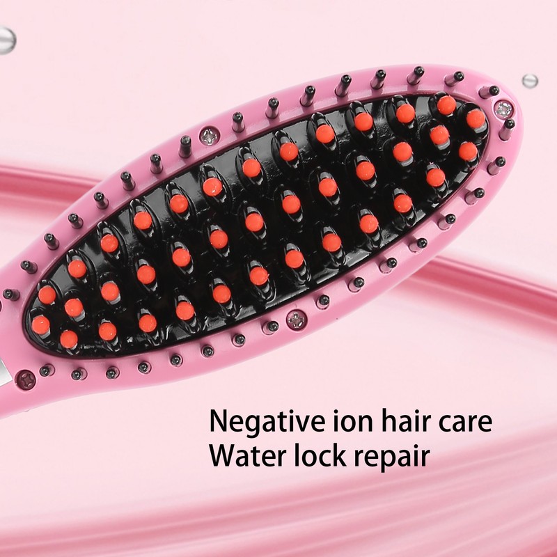 Household Hair Straightener Brush Negative Ion Styling Brush Hairdressing Tool