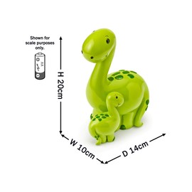 Mousehouse Gifts - Green Dino and Baby Piggy Bank, Dinosaur Money Box for Boys and Girls