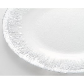 ヴェトロ・フェリーチェ Vetro Felice 349133P Platter Western Tableware Plate Silver 13.0 inches (33 cm) Glass of Happiness Flash