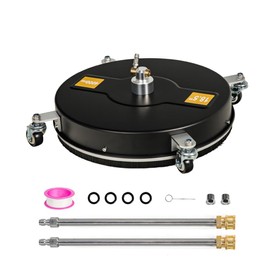 ECCPP 18.5 Inch Pressure Washer Surface Cleaner with 4 Wheels Stainless Steel for Household Cleaning 1/4" Quick Connector