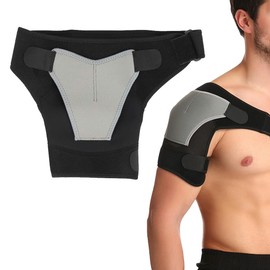 HAMKU Adjustable Shoulder Brace for Men & Women, Breathable Neoprene Shoulder Support for Shoulder Pain, Sports Injuries, Fractures, Arthritis - Left & Right Wearable