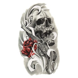 (Fantasy) THE FANTASY Tattoo Sticker Skull Skull Skull-4 [Medium/A5] (yms036)