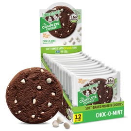 Lenny & Larry's The Complete Cookie, Choc-O-Mint, Soft Baked, 16g Plant Protein, Vegan, Non-GMO, 4 Ounce Cookie (Pack of 12)