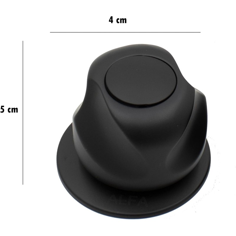 Manerales para Regadera Negro Mate Alfa X1-Q3NEG Juego de 2