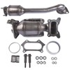 Front and Rear Three Way Catalytic Converter, Replacement for Honda