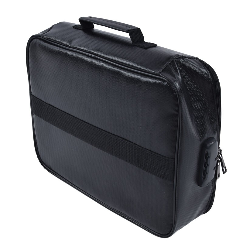 Fireproof Document Bag Pouch Portable File Safe Organizer Large Capacity