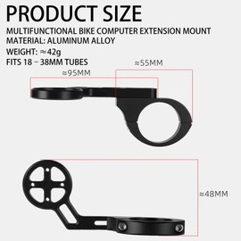 NICEIN Bicycle Mount | Bicycle Accessories Compatible with Garmi Edge 530 520 500 130 830 1040 1030, GPS Bicycle Computer Holder, Bike Adjustable Bicycle Holder, Garmi Edge Mount (Adjustable)