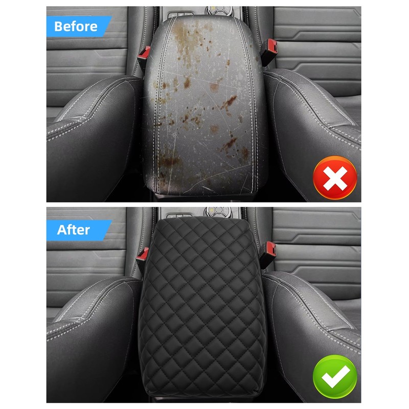 LANGBEAN Armrest Cover with Organizer Pocket for Ford Ranger T9
