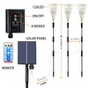 Upgrated 3 Pack Solar Garden Path Lights with Remote, 120