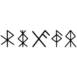 Minglewood Trading Set of 5 Bind Rune Vinyl Stickers | Love Courage Protection Good Luck Health Viking | Die Cut Decals | Each 2.5 inches Tall | Grey