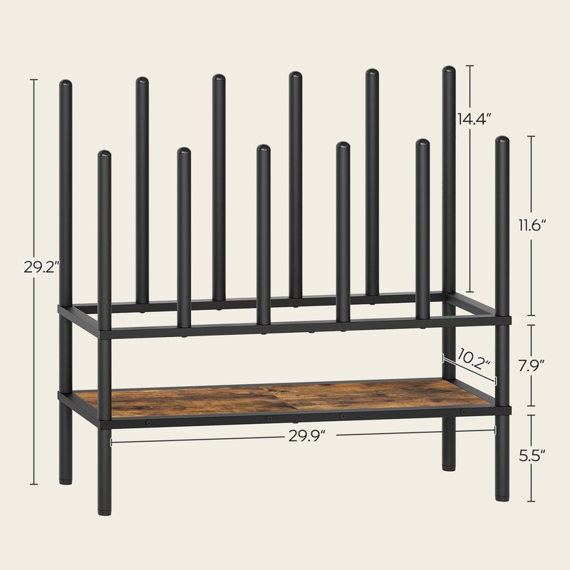 YATINEY Free Standing Shoe Rack, Tall Boots Rack Organizer, Boot