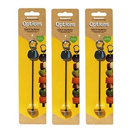 Rosewood 3 X METAL FRUIT & VEGETABLE SPEAR HOLDER PARROT CAGE RABBIT HUTCH 3 X 22168