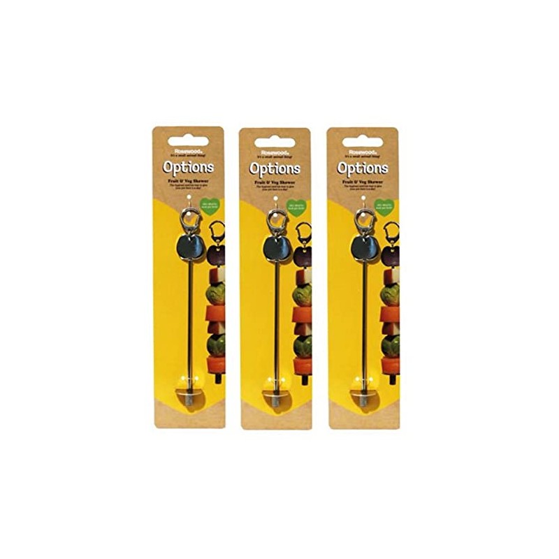 Rosewood 3 X METAL FRUIT & VEGETABLE SPEAR HOLDER PARROT