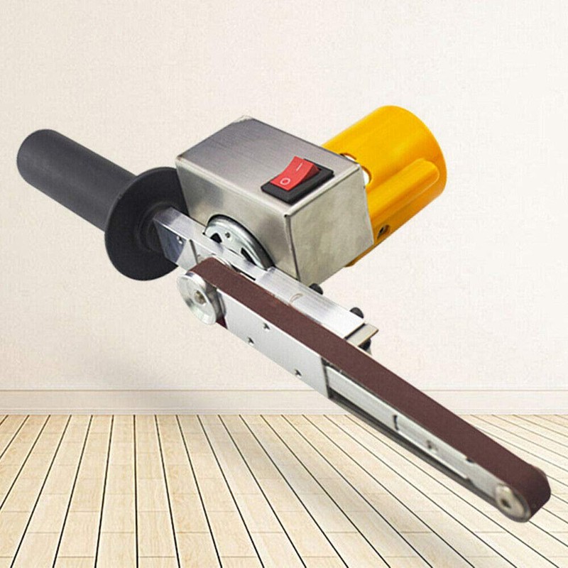 Mini Handheld Electric Belt Sander, DIY Abrasive Polishing Grinding Sanding