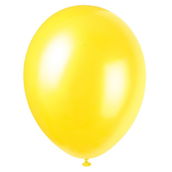 Unique Plain Party Latex Balloons, 12, Cajun Yellow