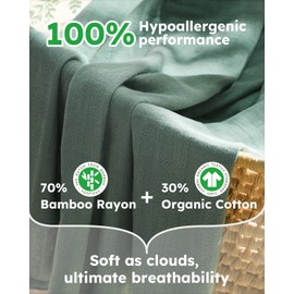 Yoofoss Muslin Swaddle Blankets, Organic Baby Blankets, 47 x 47 Inches Receiving Blanket for Baby Boys and Girls, Baby Essentials for Newborns Soft Breathable