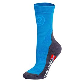 Trollkids Children's Half Height Hiking Socks Trekking Socks, mid-blue