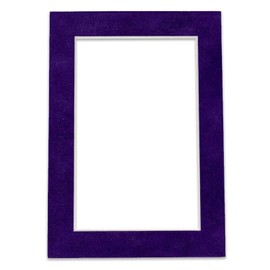 9x11 Mat Bevel Cut for 5.5x8.5 Photos - Acid Free Purple Crocus Suede Precut Matboard With Backing Board and Crystal Clear, Self Seal Photo Mat Bag - For Pictures, Photos, Framing - 4-ply Thickness