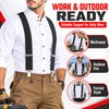 Men’s Heavy-Duty 2-Inch X-Back Suspenders with Adjustable Elastic Straps and
