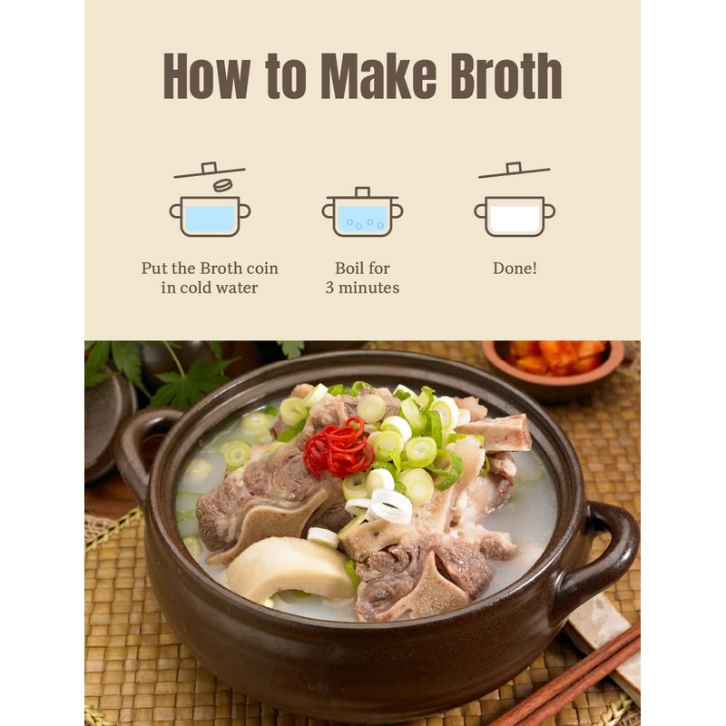 Good Taste Korean Traditional Sagol Broth Coin 4g x 20