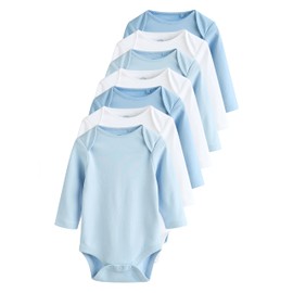 NEXT Long Sleeve Rompers 7 Pack Blue 0 Months