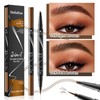 Eyebrow Pencil, Waterproof 2-in-1 Microblading Pen with Dual Ends, Long-Lasting