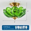 HuixuTe Modern Semi Flush Mount Ceiling Light, 3-Light Gold Close