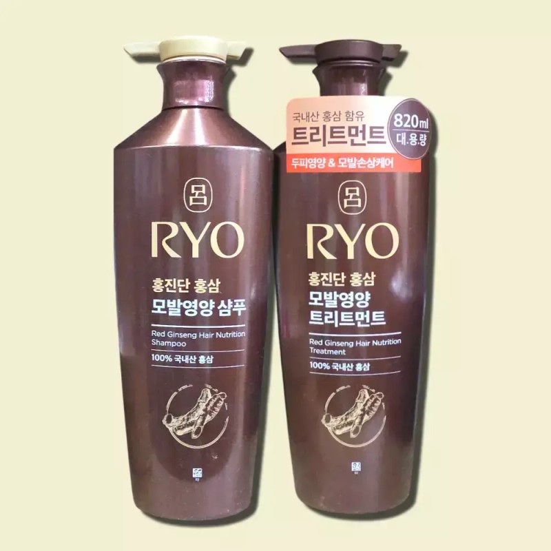 Hongjindan 뷰티홈 려 홍진단 샴푸 트리트먼트 세트 (홍삼 영양 샴푸+홍삼