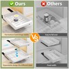DOMNIU 2 Pack Pull Out Cabinet Organizers Expandable, Plastic Slide