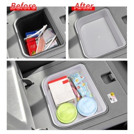 smabee Center Console Cool Box Organizer for Toyota Land Cruiser Prado 250/ Lexus GX 550 2024 2025 Armrest Storage Box ABS Insert Tray Accessories (Only Fit Cool Box) Transparent