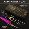 MPRINCE Feather Ink Set, Calligraphy Pen Set, Calligraphy Pen for