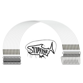 Vipfish Fishing Fluorocarbon Leader with Crane Swivel and Snaps - Heavy Duty 40lb Fluorocarbon Leader Connects Lures, Bait or Hooks for Saltwater & Freshwater Fishing